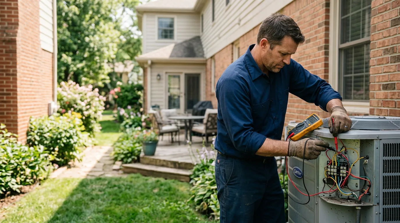 HVAC technician working near Golden Eagle, IL